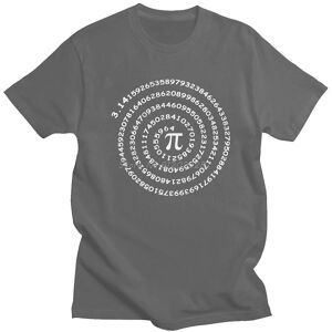 Unik Pi-nummer gave til mænd til Pi Day T-shirt Kortærmet bomuld T-shirt Sommer Math Algebra Lærer Gave Matematik Tee Shirt Dark Grey M