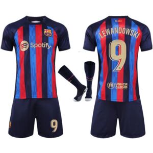 Barcelona Home Lewandowski trøje nr. 9 fodboldtrøjesæt Goodies Nyeste fodboldtrøjer XS