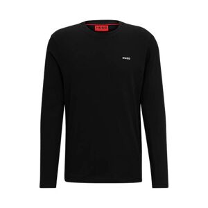 HUGO Long-sleeved T-shirt in cotton jersey with logo print