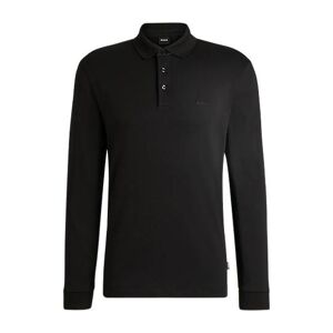 Boss Interlock-cotton polo shirt with embroidered logo