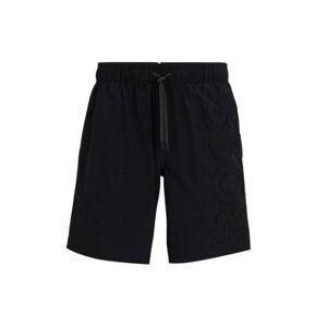 Boss Fully lined swim shorts with 3D logo embroidery