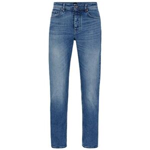 Boss Tapered-fit jeans in blue comfort-stretch denim