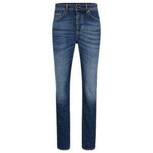 Boss Tapered-fit jeans in blue comfort-stretch denim