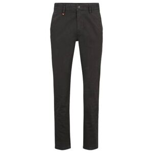 Boss Tapered-fit trousers in stretch-cotton satin