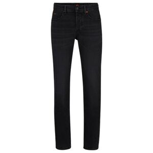 Boss Tapered-fit jeans in black super-stretch denim