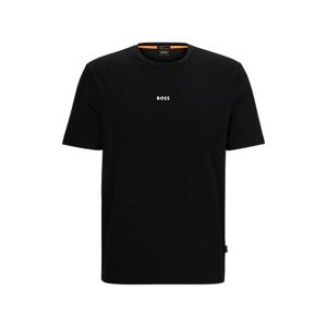 Boss Relaxed-fit T-shirt in stretch cotton with logo print