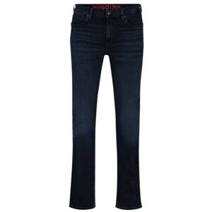 HUGO Slim-fit jeans in blue-black stretch denim