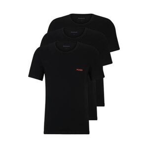 HUGO Three-pack of underwear T-shirts in cotton with logos