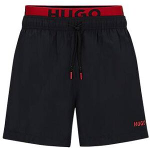 HUGO Logo-print swim shorts with double waistband