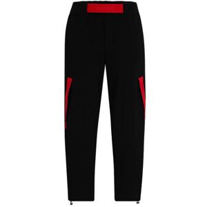 HUGO Relaxed-fit tracksuit bottoms with red logo tape