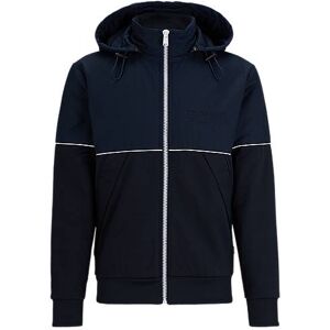 Boss Hybrid zip-up hoodie with piping and raised logo