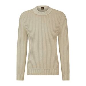 Boss Wool-blend regular-fit sweater with wide ribbing