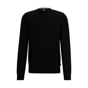 Boss Graphic-jacquard sweater in a virgin-wool blend