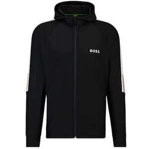 Boss x MATTEO BERRETTINI Regular-fit zip-up hoodie with signature-stripe artwork