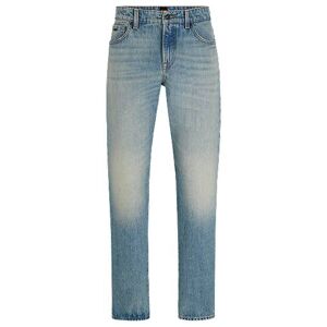 Boss Regular-fit jeans in blue rigid denim