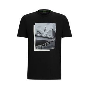 Boss Photo-print T-shirt in stretch-cotton jersey