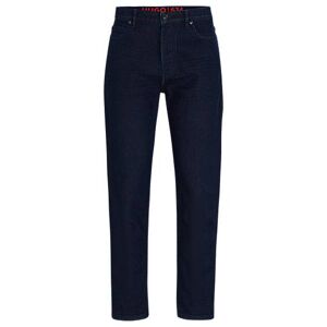 HUGO Tapered-fit jeans in dark-blue comfort-stretch denim