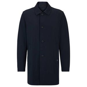 Boss Regular-fit button-up coat in stretch material