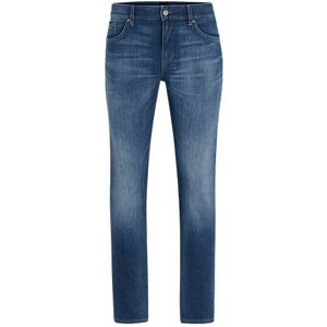 Boss Slim-fit jeans in blue Italian cashmere-touch denim