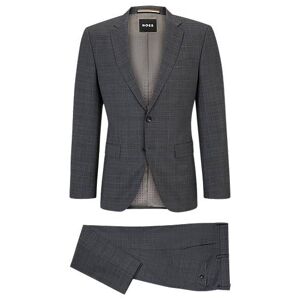 Boss Slim-fit suit in checked stretch wool