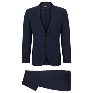 Boss Slim-fit suit in checked virgin wool