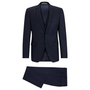 Boss Three-piece slim-fit suit in patterned stretch wool