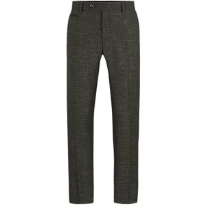 Boss Slim-fit trousers in a patterned wool blend