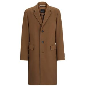 Boss Slim-fit coat in a cotton blend