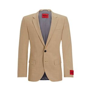 HUGO Slim-fit jacket in patterned super-flex fabric