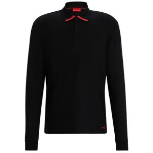 HUGO Cotton-jersey polo shirt with piped collar