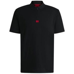 HUGO Cotton-jersey polo shirt with logo label