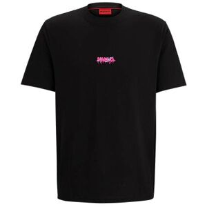 HUGO Cotton-jersey relaxed-fit T-shirt with double logo