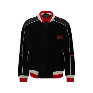 HUGO Relaxed-fit bomber jacket with sporty logos