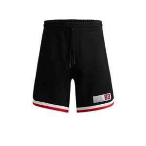 HUGO Cotton-terry shorts with varsity-style logo