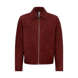 Boss Regular-fit jacket in suede