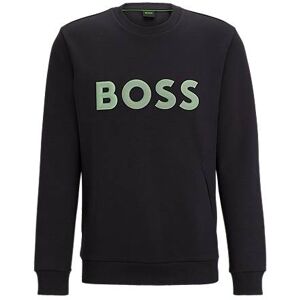 Boss Cotton-blend sweatshirt with 3D-moulded logo