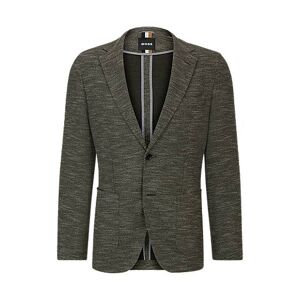 Boss Regular-fit jacket in micro-patterned stretch jersey