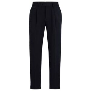 Boss Regular-rise pleated trousers in soft silk
