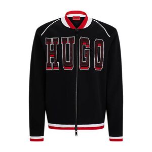 HUGO Relaxed-fit bomber jacket with sporty logo