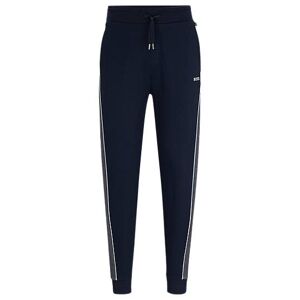 Boss Cotton-blend tracksuit bottoms with embroidered logo