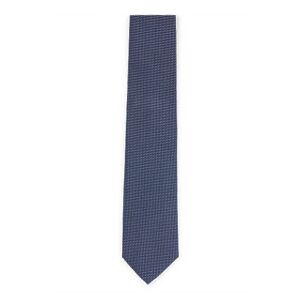 Boss Silk-jacquard tie with all-over micro pattern