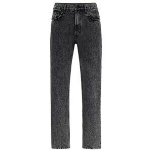 HUGO Regular-fit regular-rise jeans in grey denim