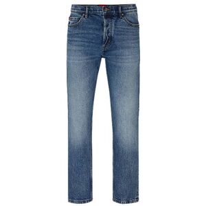 HUGO Tapered-fit jeans in blue stretch denim