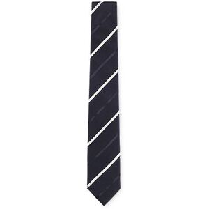 Boss Diagonal-stripe tie in a silk-blend jacquard