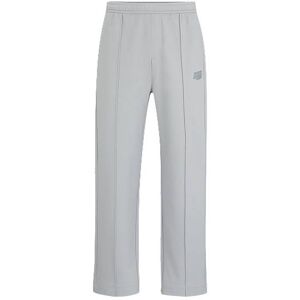 Boss Relaxed-fit tracksuit bottoms in cotton-blend jacquard