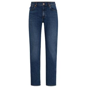 HUGO Slim-fit jeans in navy stonewashed stretch denim