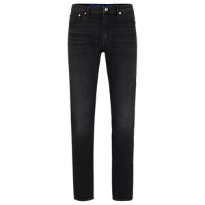 HUGO Slim-fit jeans in black stretch denim