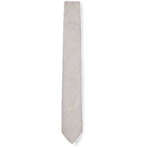 Boss Jacquard tie in cotton and linen