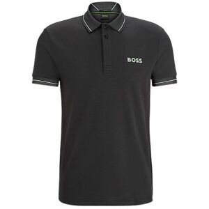 Boss Interlock-cotton slim-fit polo shirt with mesh logo