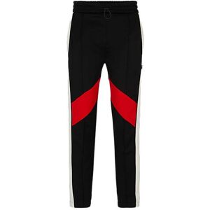 HUGO Relaxed-fit tracksuit bottoms with colour-blocking